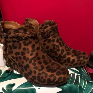 Leopard Print Ankle Boots